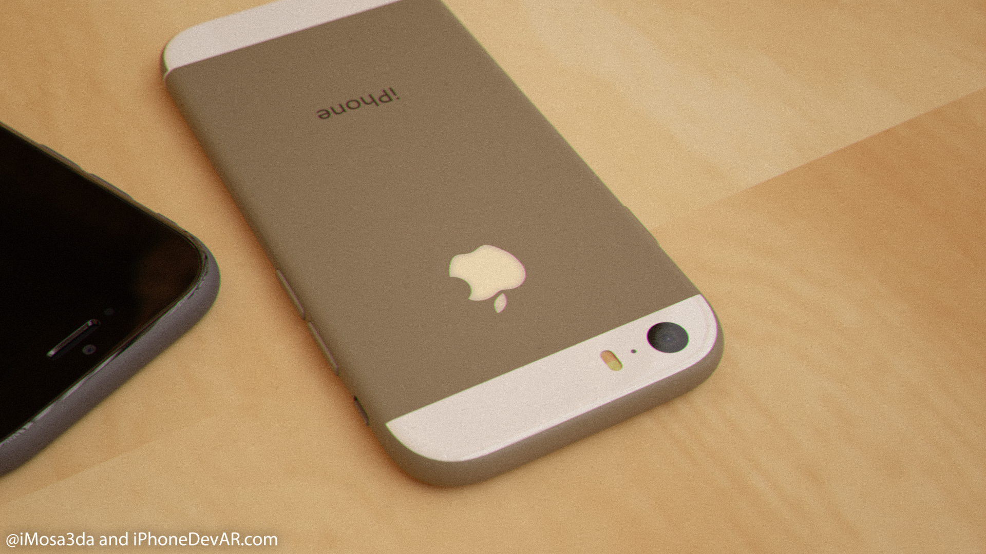 الايفون 6 الذهبي بشعار Apple المضيء والملوّن