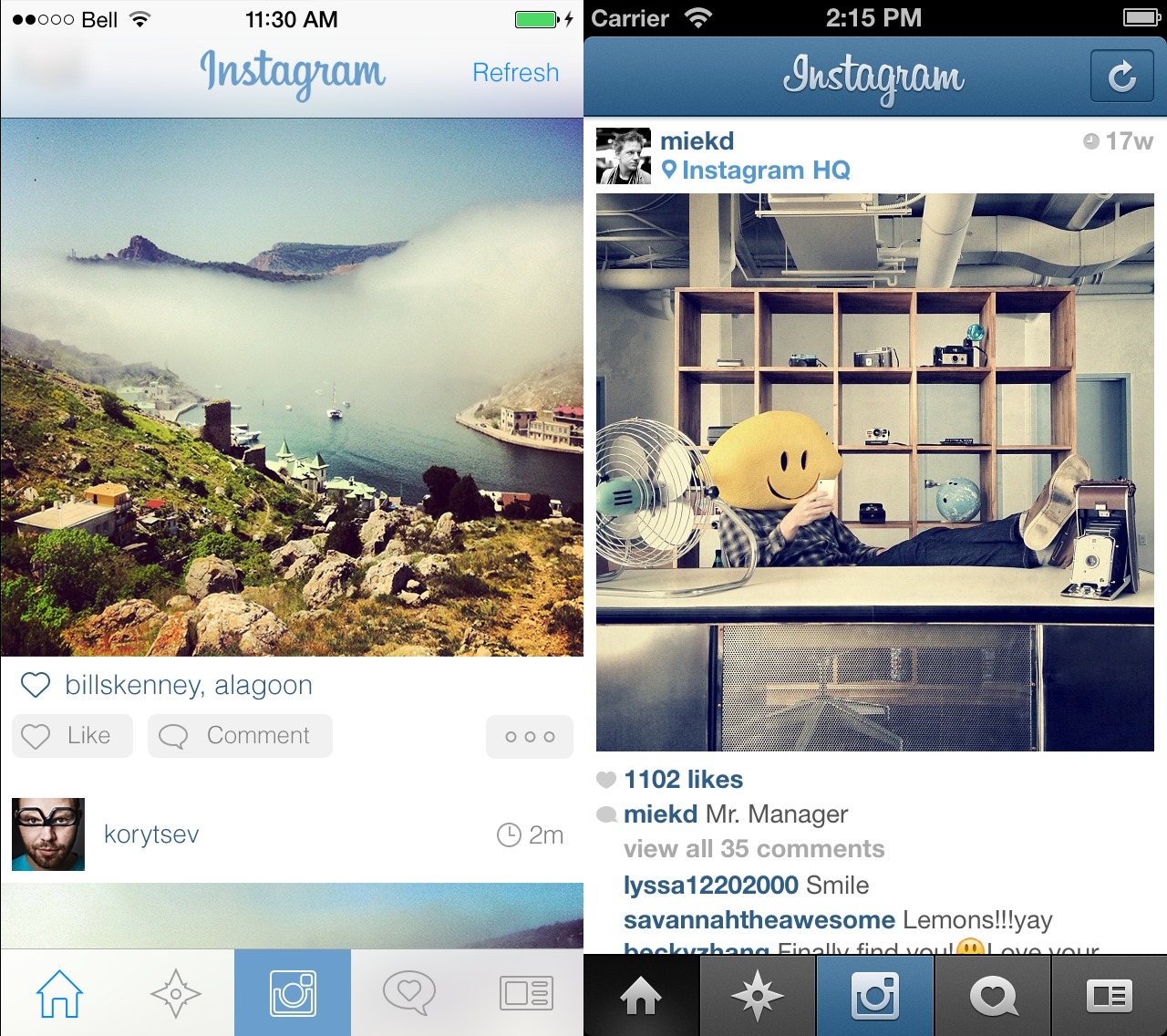 Instagram iOS 7 Redesign