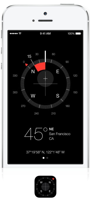 iOS 7 Compass