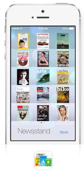 iOS 7 Newsstand