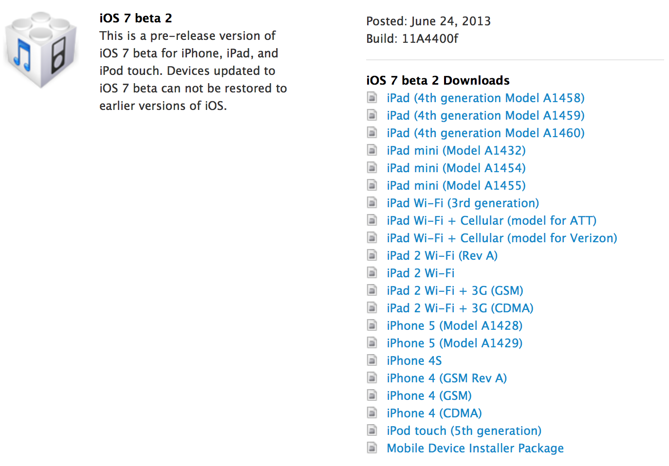 iOS 7 for iPad