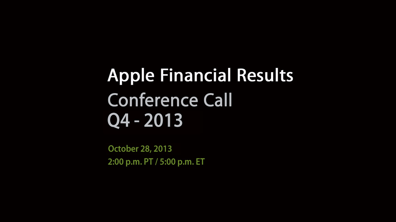 Apple Financial Results Q4 2013