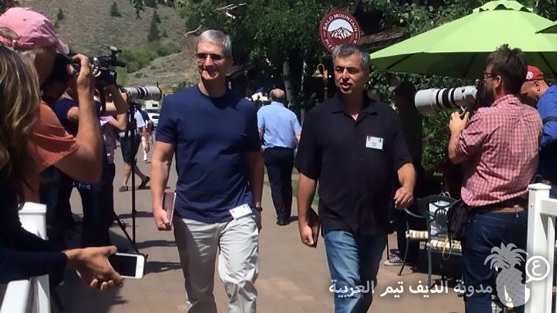 Tim Cook and Eddy Cue in Sun Valley 2014